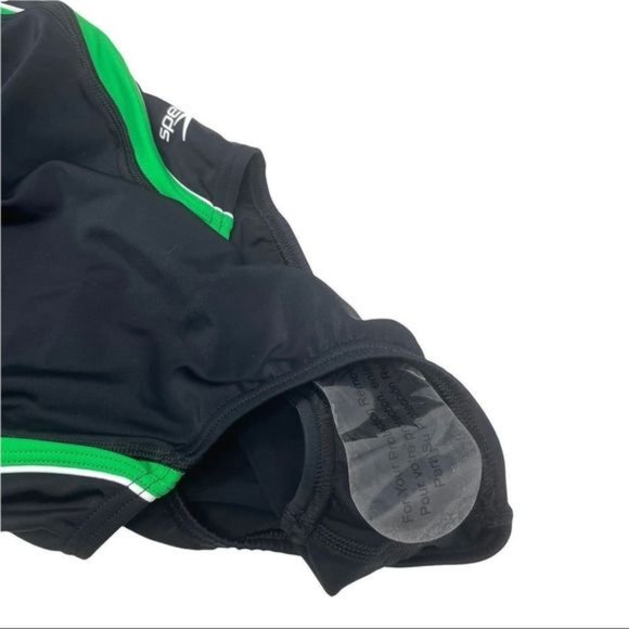 NWT Speedo Taper Splice Pulse Back Powerflex Eco One Piece Swimsuit - Picture 8 of 8